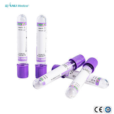 CE ISO Disposable Serum Blood Collection Tube Purple 2ml 3ml 4ml 5ml EDTA K2 K3 Tube