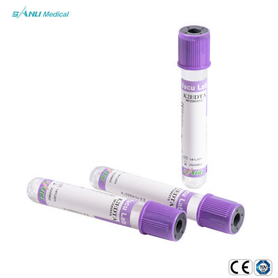 CE ISO Disposable Serum Blood Collection Tube Purple 2ml 3ml 4ml 5ml EDTA K2 K3 Tube
