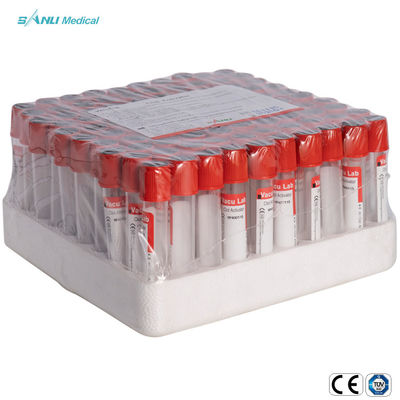 Disposable Red Top Vacuum Collection Tubes PET Clot Activator Tube
