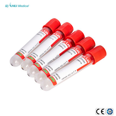 Disposable Plain Plastic Blood Collection Tubes Red Top