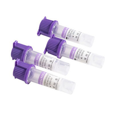 K2 EDTA Capillary Blood Collection Tubes Lavender Rubber Cap