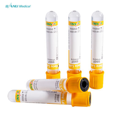 Disposable PET Clot Activator Blood Collection Tubes CE ISO Approved With Gel