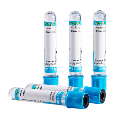 CE ISO Blue Top Glass Coagulation Test Tubes With 3.2% Sodium Citrate Additive