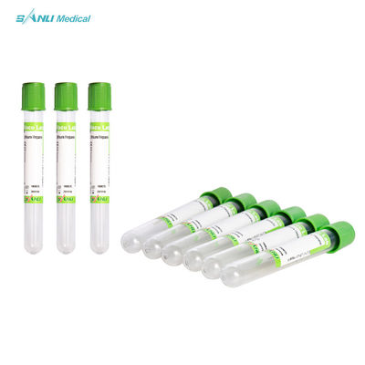 Lithium Heparin Green Glass Tube Single Use CE ISO Approved For Blood Draw
