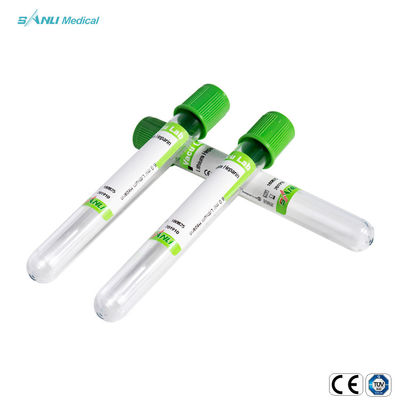 Lithium Heparin Green Glass Tube Single Use CE ISO Approved For Blood Draw