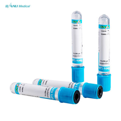 Coagulation Test Blue Top Glass Tubes With 3.2% Sodium Citrate Additive