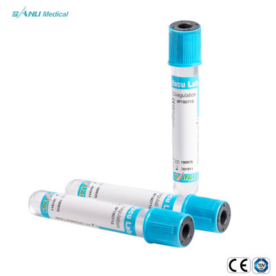 Vacuum 3ml Blue Top Coagulation Tubes 0.109 Mol/L Sodium Citrate Test Tube
