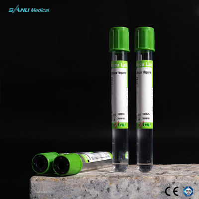 Blood Collection Green Top Heparin Tube Coated Spray Dried Lithium Heparin