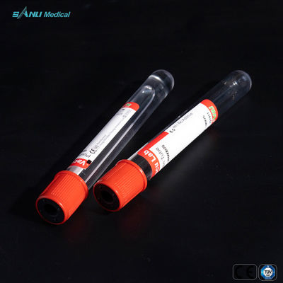 Plain Plastic Blood Collection Tubes Red Top Sterile Non Toxic