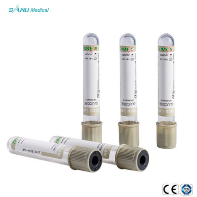 Vacuum PET Glucose Collection Tube Grey Top Sodium Fluoride EDTA Tube