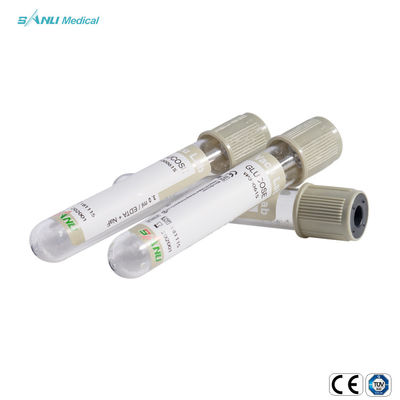 Vacuum PET Glucose Collection Tube Grey Top Sodium Fluoride EDTA Tube