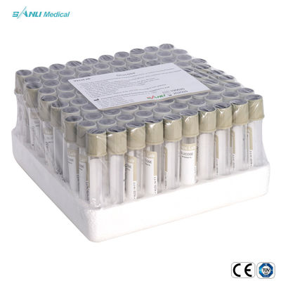 Vacuum PET Glucose Collection Tube Grey Top Sodium Fluoride EDTA Tube