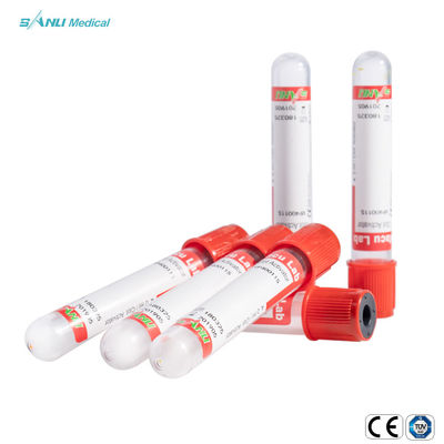 Vacuum Plain Red Top Blood Tube No Additive For Collection And Storage