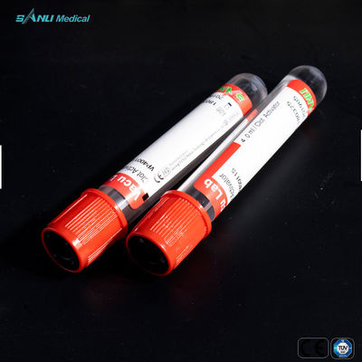 Vacuum Plain Red Top Blood Tube No Additive For Collection And Storage