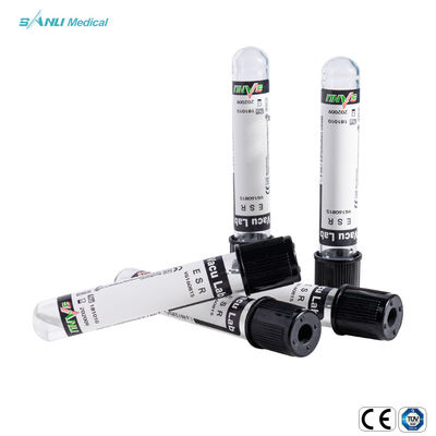 13x75mm Vacuum Blood Collection Tubes ESR With 0.129mol/L Sodium Citrate