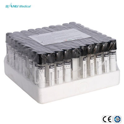 13x75mm Vacuum Blood Collection Tubes ESR With 0.129mol/L Sodium Citrate
