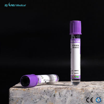 EDTA K2 Plastic Blood Collection Tubes Lavender Top For Blood Hematology Determination