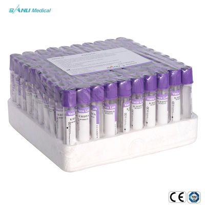 EDTA K2 Plastic Blood Collection Tubes Lavender Top For Blood Hematology Determination