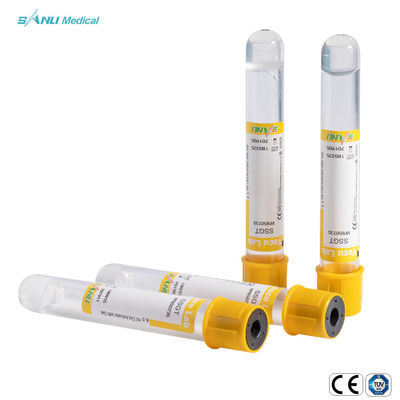 SSGT Glass Blood Collection Tubes 8ml With Clot Activator And Gel