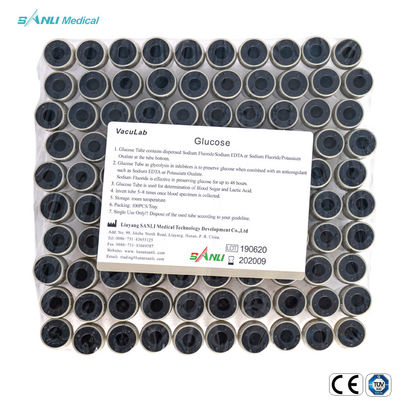 Grey Top Blood Glucose Tube 13x75mm Sodium Fluoride EDTA Additive