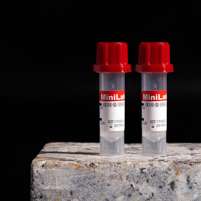 Red Top Capillary Blood Collection Tubes 0.5ml 100pcs Tray Packing