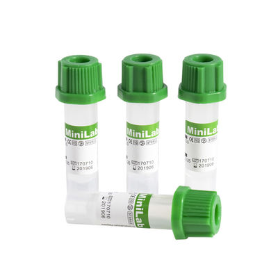 Blood Capillary Tube 0.25ml Lithium Heparin Green Top Tube