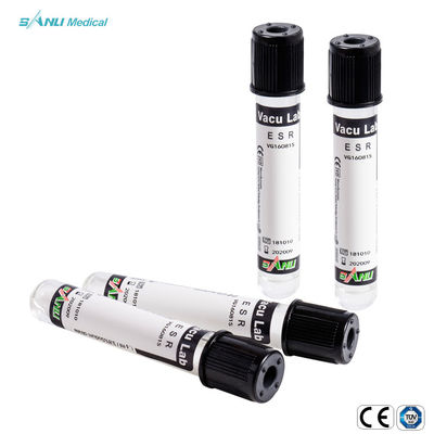 IVD Vacuum Serum ESR Blood Test Tubes 13x75mm 1.28ml ISO13485