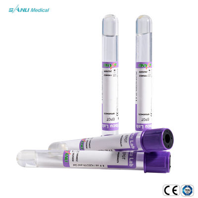 ISO9001 2ml Blood Test Vacuum Tubes Medical EDTA With Lavender Top