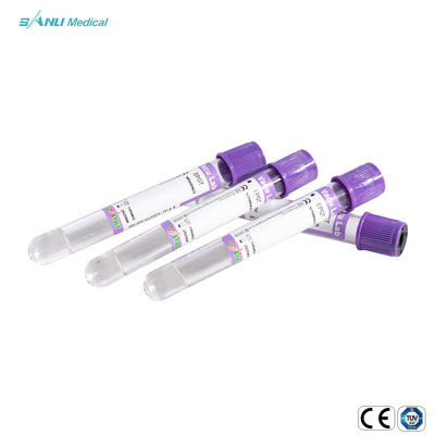 ISO9001 2ml Blood Test Vacuum Tubes Medical EDTA With Lavender Top