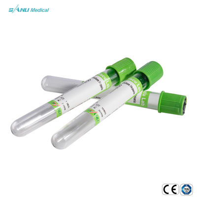 Sodium Heparin Plasma Blood Collection Tubes Green Top Disposable 4ml ISO CE Approved