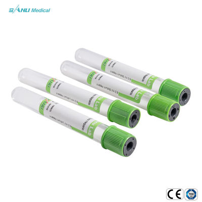 Sodium Heparin Plasma Blood Collection Tubes Green Top Disposable 4ml ISO CE Approved
