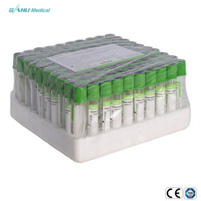 Sodium Heparin Plasma Blood Collection Tubes Green Top Disposable 4ml ISO CE Approved