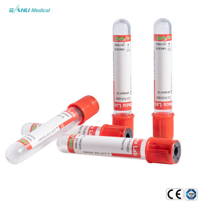 Clot Activator Red Vacuum Blood Test Tube Disposable Sterile Ce Approved