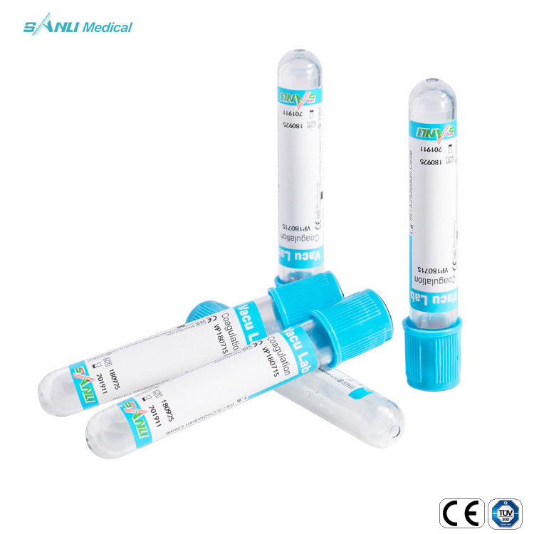 Vacuum 3ml Blue Top Coagulation Tubes 0.109 Mol/L Sodium Citrate Test Tube