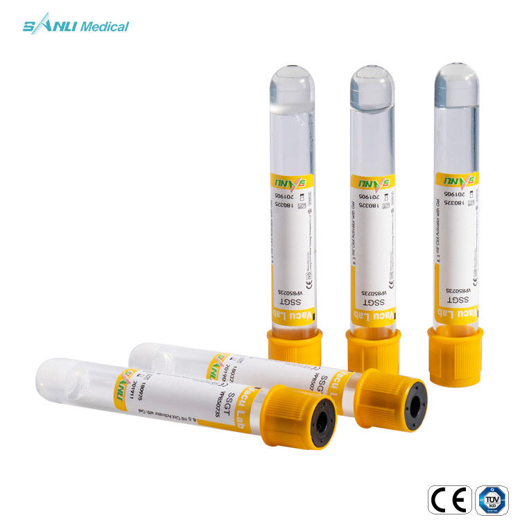 SSGT Plastic Blood Collection Tubes Gel And Clot Activator Tube for serum separation