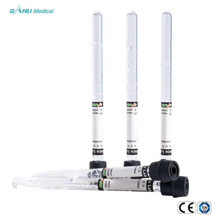 CE 3.8% Sodium Citrate ESR Blood Collection Tube 1.6ml Vacuum Glass Disposable
